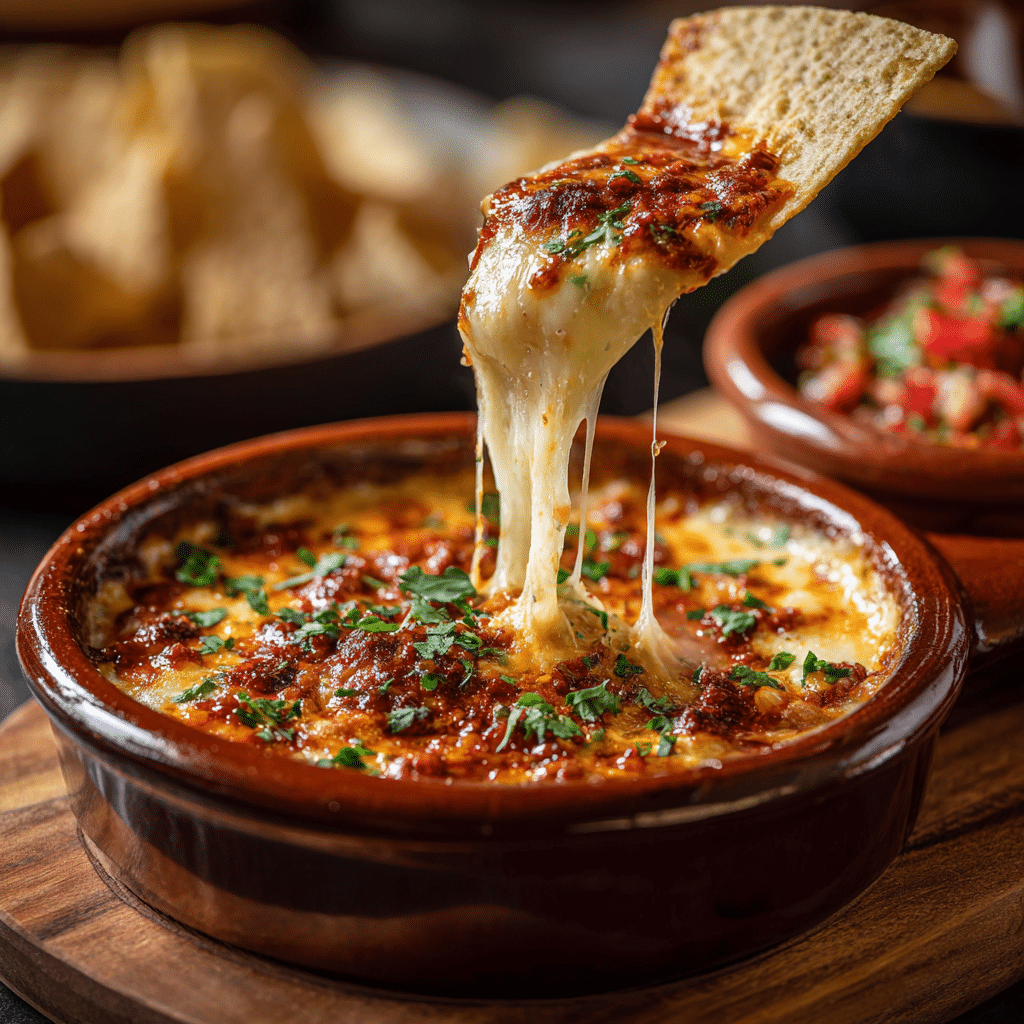 Cheesy Chorizo Queso Fundido Dip