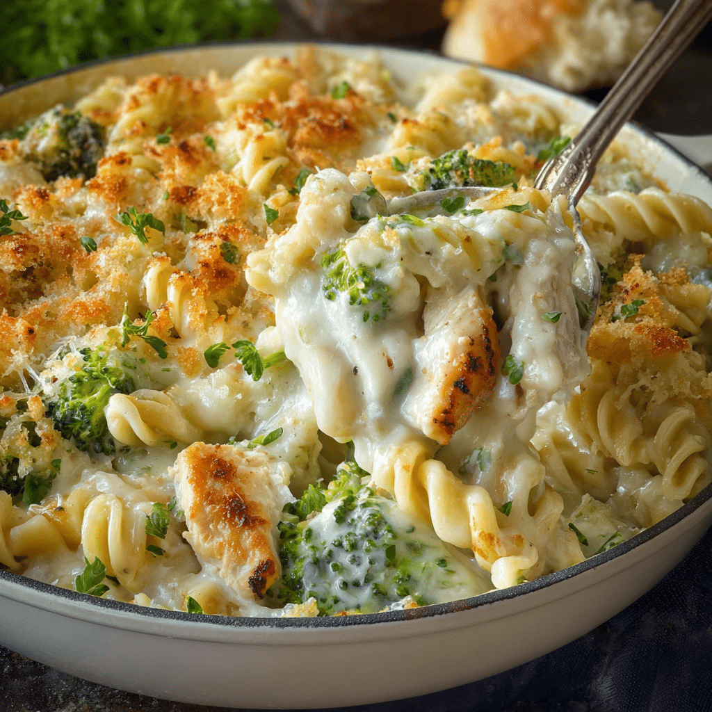 Chicken Broccoli Alfredo Bake