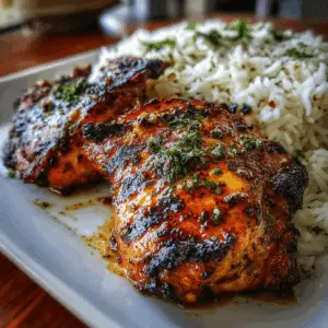 Grilled Tandoori Chicken with Jeera Rice