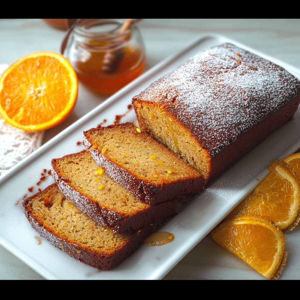 Orange Ginger Honey Loaf Cakes