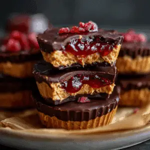 Vegan Peanut Butter & Jam Chocolate Cups