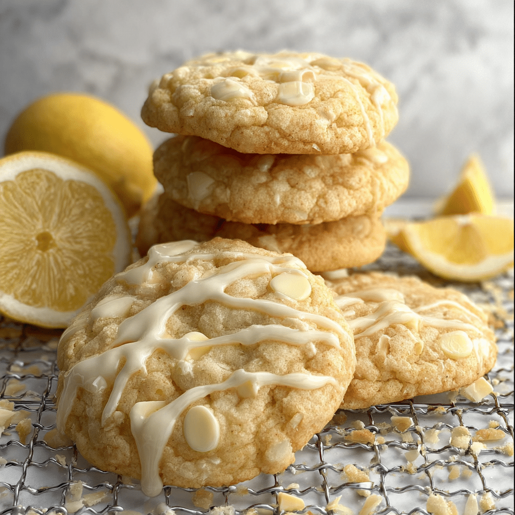 Lemon Coconut White Chocolate Cookies