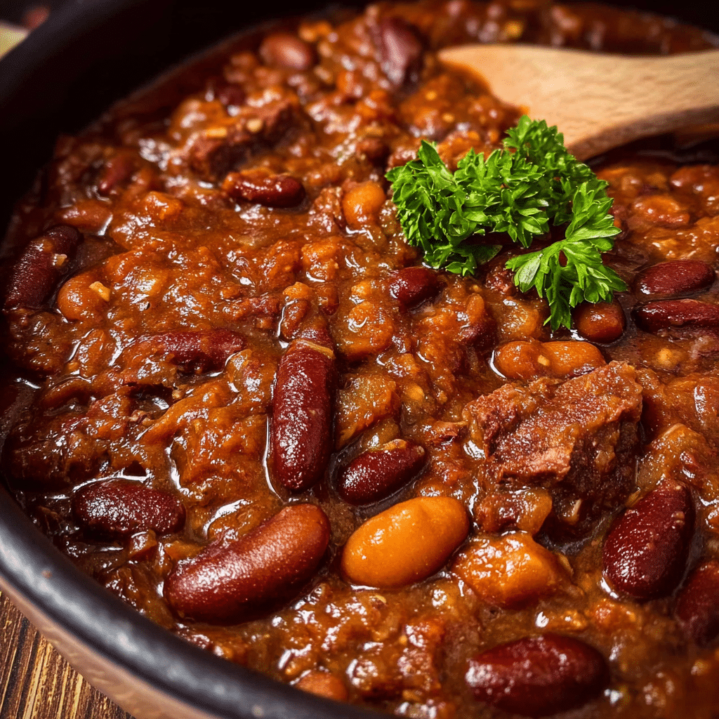 Slow Cooker Cowboy Beans