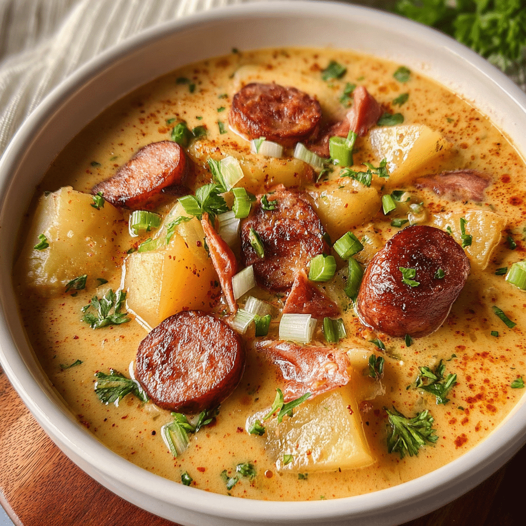 Cajun Potato Soup with Sausage
