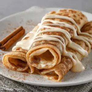 Cinnamon Roll Protein Crepes