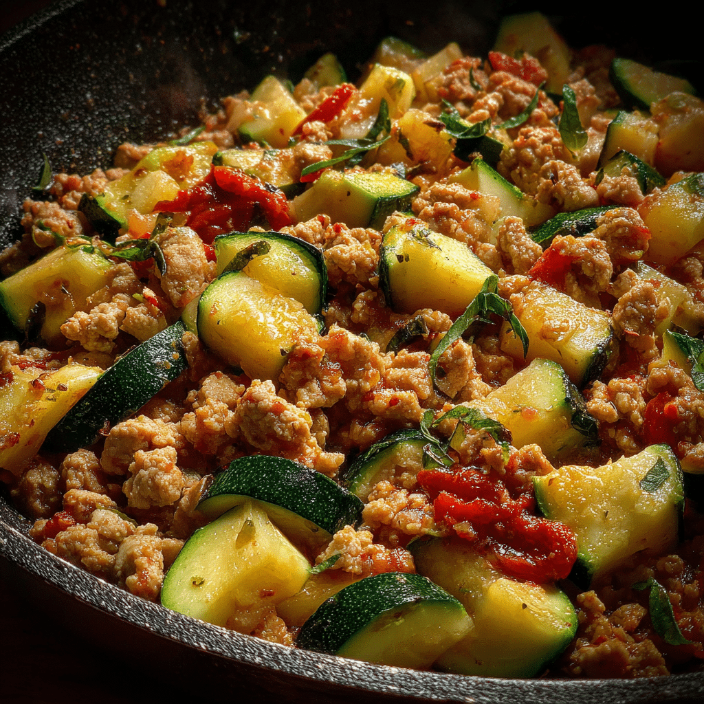 Ground Turkey & Zucchini Skillet