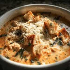 Crock Pot Creamy Chicken Parmesan Soup