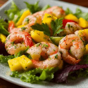 Mango Pineapple Shrimp Salad