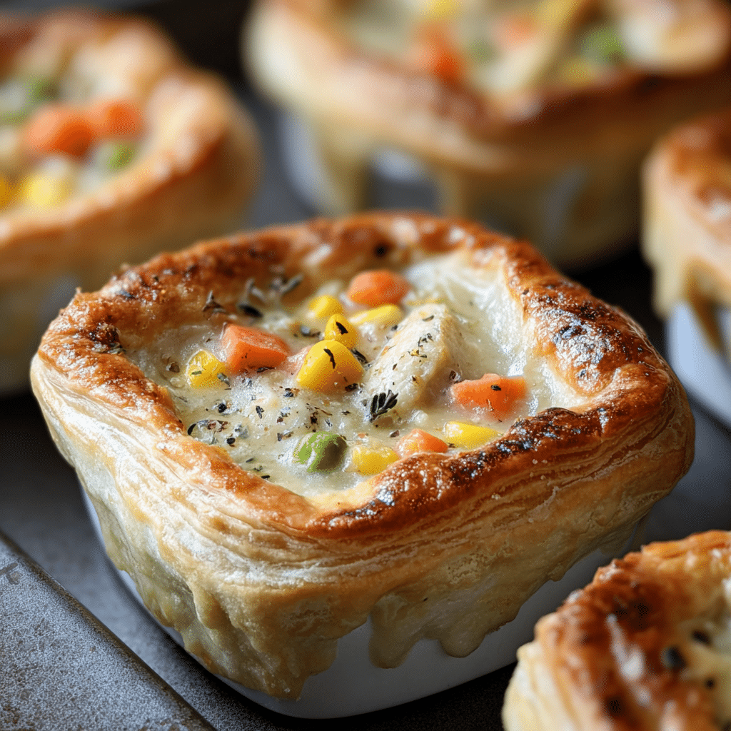 Mini Chicken Pot Pies with Crescent Roll Crust