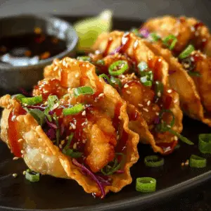 Crispy Chicken Wonton Tacos