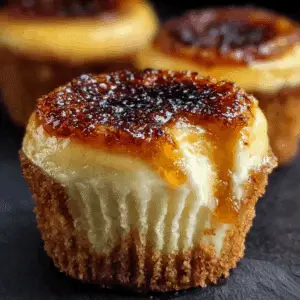 Vanilla Bean Crème Brûlée Cheesecake Cupcakes